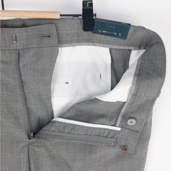 Perry Ellis Travel Lux Dress Pants Men's 40x32 Gray Polyester Blend New Tags - Picture 8 of 16